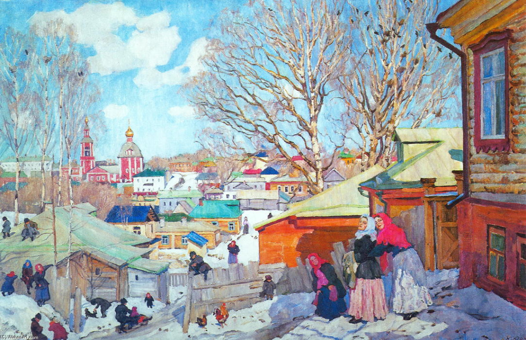 К. Ф. Юон. Весенний солнечный день, 1910