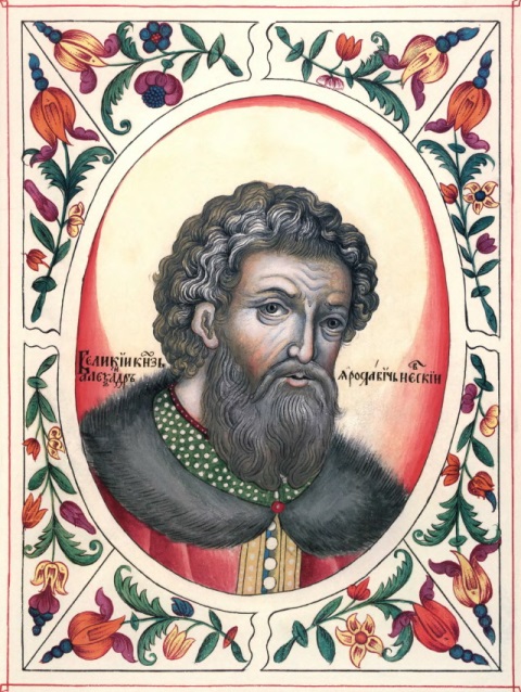 Князь Александр Невский, миниатюра из «Царского титулярника», 1672 г. Фото: ru.wikipedia.org###https://ru.wikipedia.org/wiki/%D0%90%D0%BB%D0%B5%D0%BA%D1%81%D0%B0%D0%BD%D0%B4%D1%80_%D0%AF%D1%80%D0%BE%D1%81%D0%BB%D0%B0%D0%B2%D0%B8%D1%87_%D0%9D%D0%B5%D0%B2%D1%81%D0%BA%D0%B8%D0%B9#/media/%D0%A4%D0%B0%D0%B9%D0%BB:AlexanderNevskyTitul.jpg