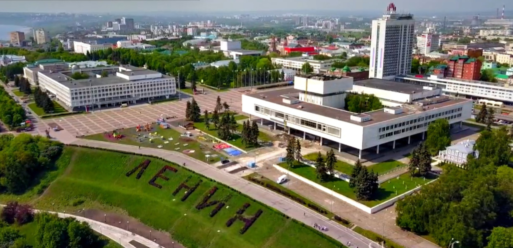 Ульяновск с высоты птичьего полёта, стоп-кадр