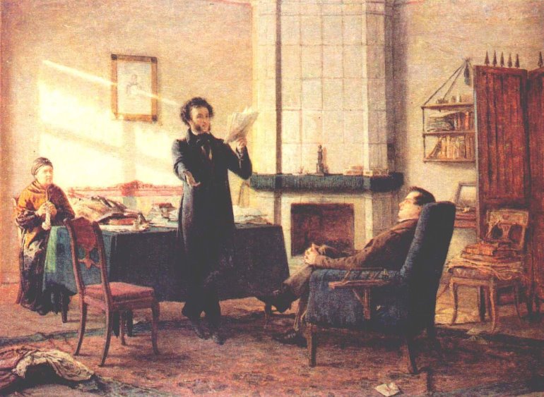 Николай Ге. «Пушкин и Пущин в Михайловском», 1875