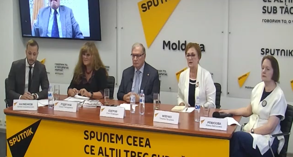 Участники видеомоста в Кишинёве, стоп-кадр
