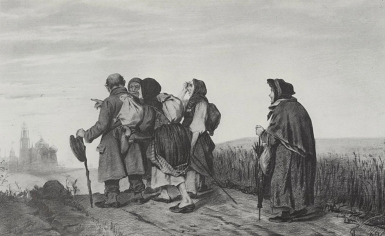 Василий Перов. «Паломники. На богомолье», 1867 г.