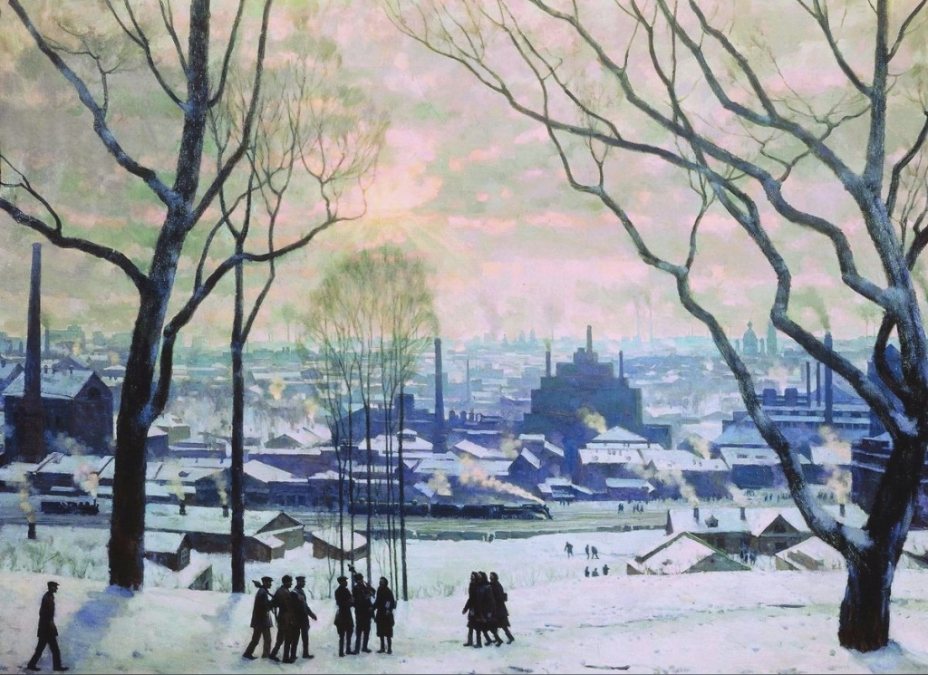 К. Ф. Юон. Утро индустриальной Москвы, 1949